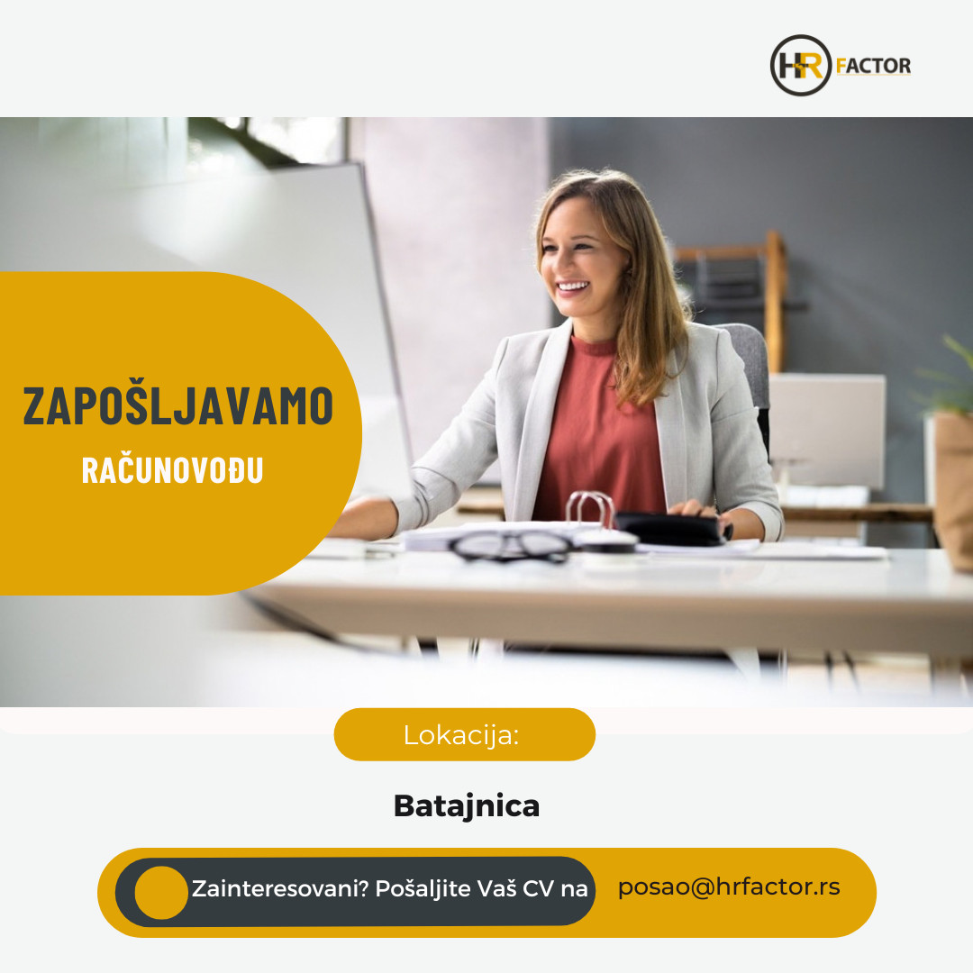Racunovoda oglas za posao. HR Factor